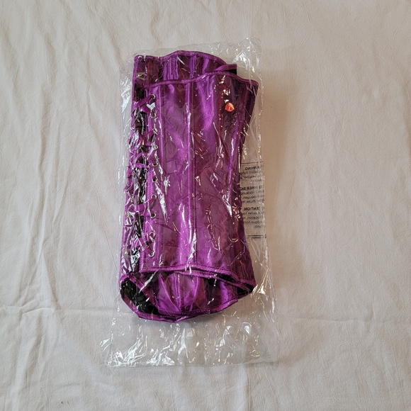 New In Bag Gorgeous Metallic Purple Corset - Picture 7 of 8